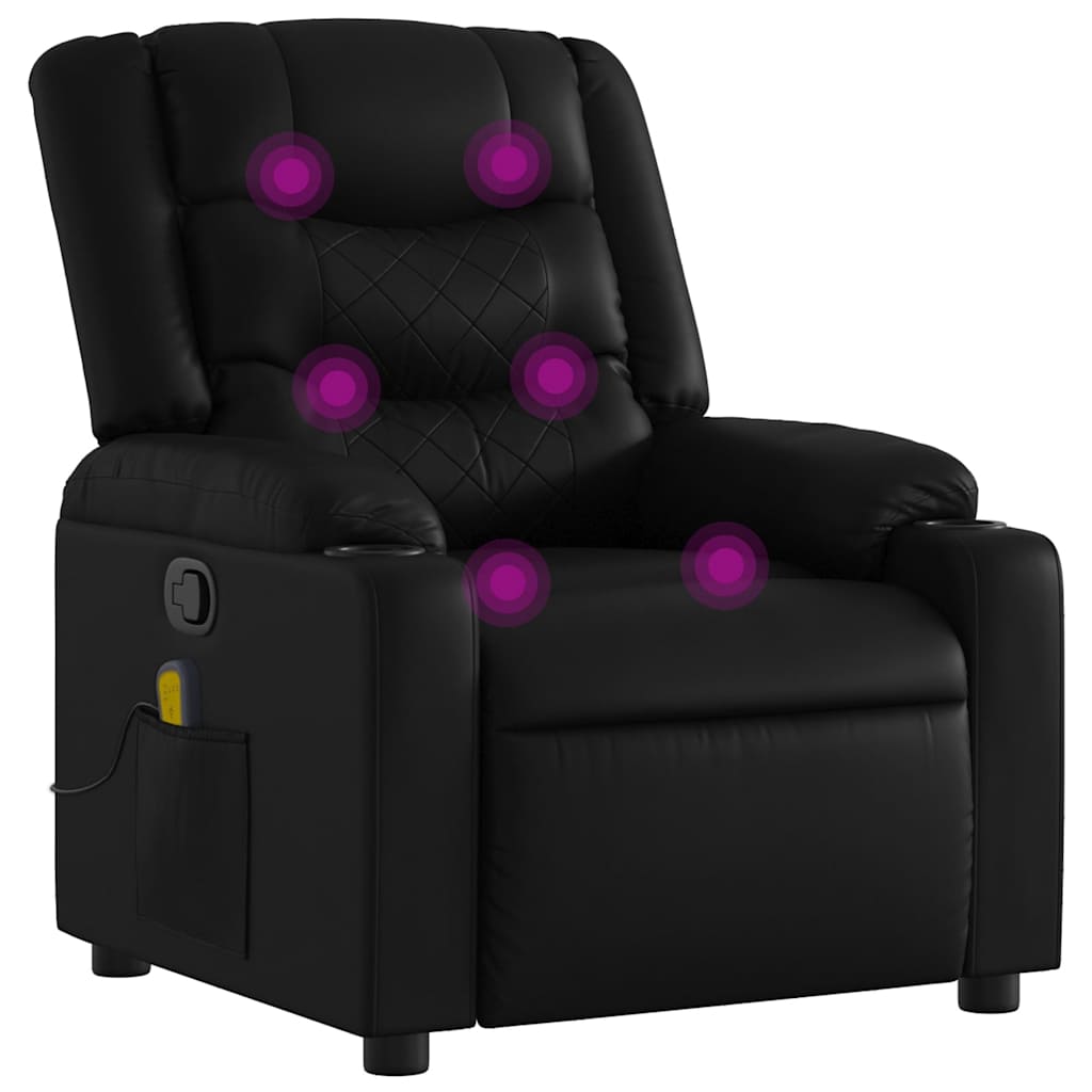 massagestol sort kunstlæder