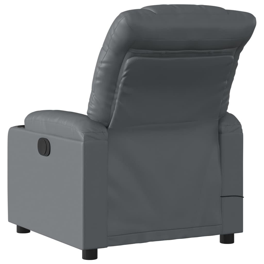 massagestol grå kunstlæder