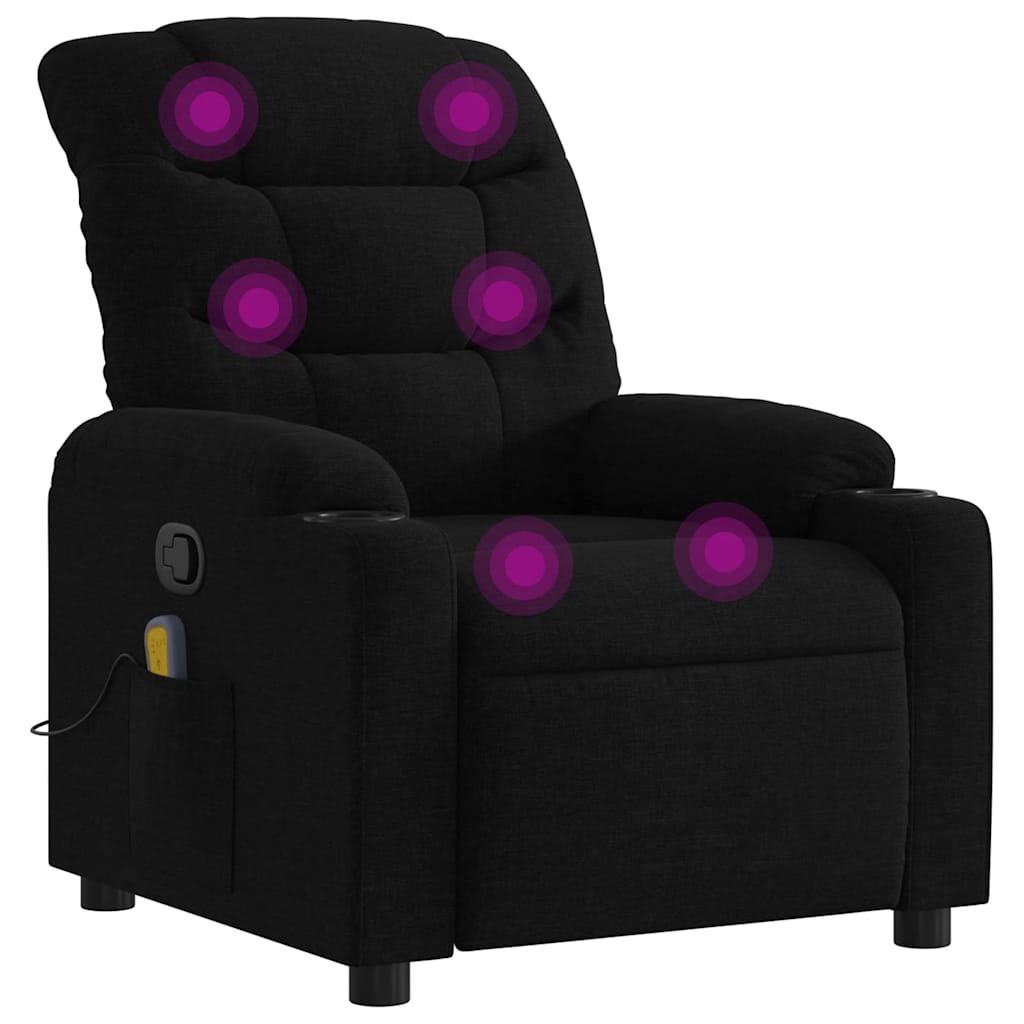 massagestol sort stof