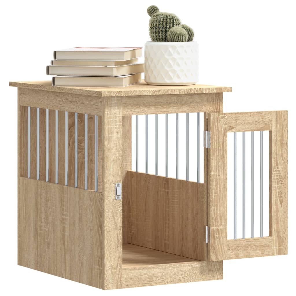 hundebur 45x62x59 cm konstrueret træ sonoma-eg