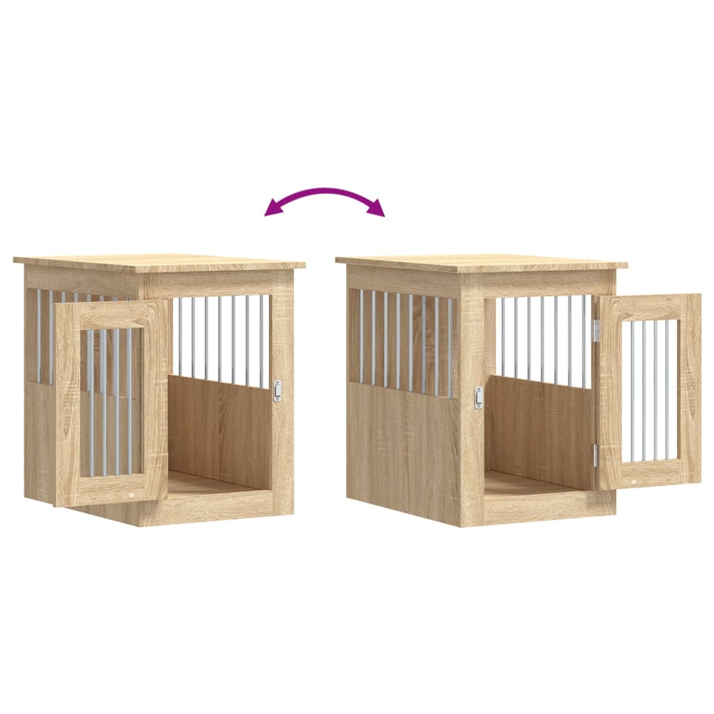 hundebur 45x62x59 cm konstrueret træ sonoma-eg