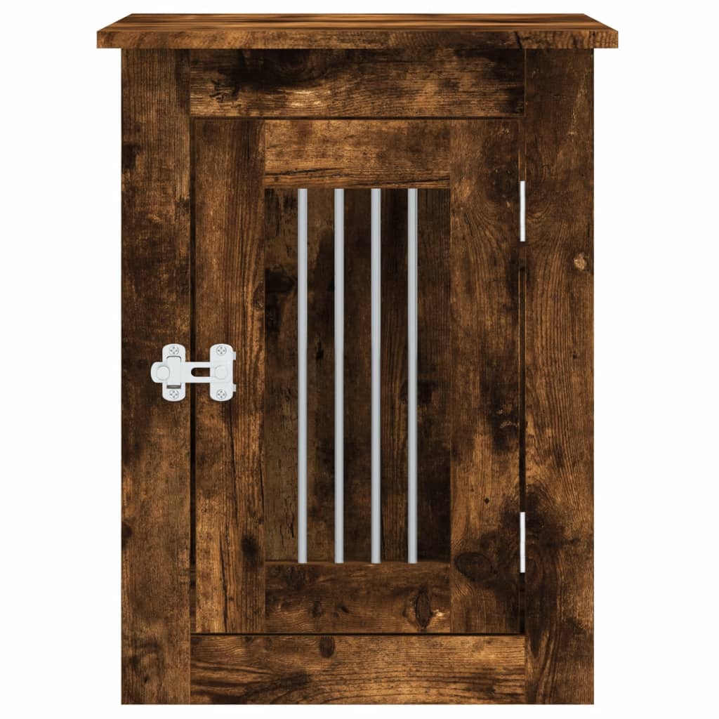 hundebur 45x62x59 cm konstrueret træ røget egetræsfarve