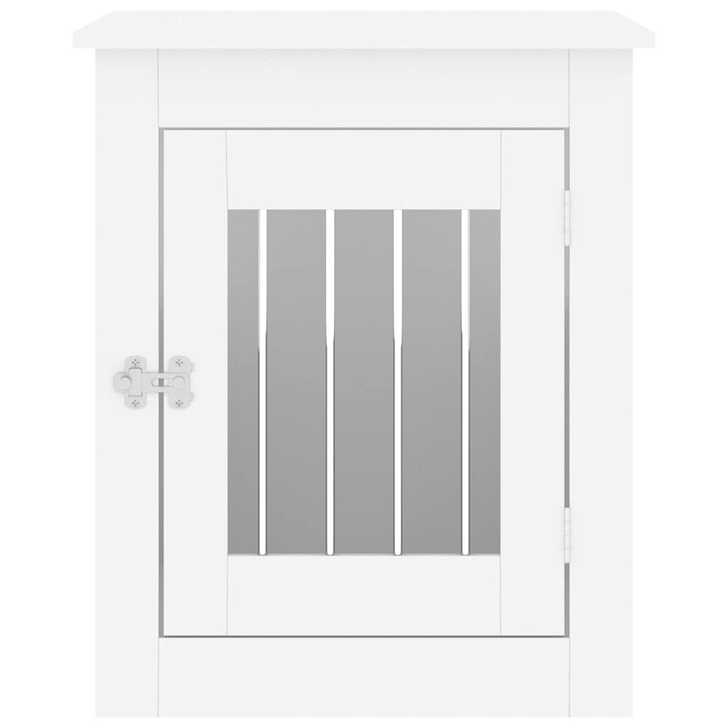 hundebur 55x75x65 cm konstrueret træ hvid