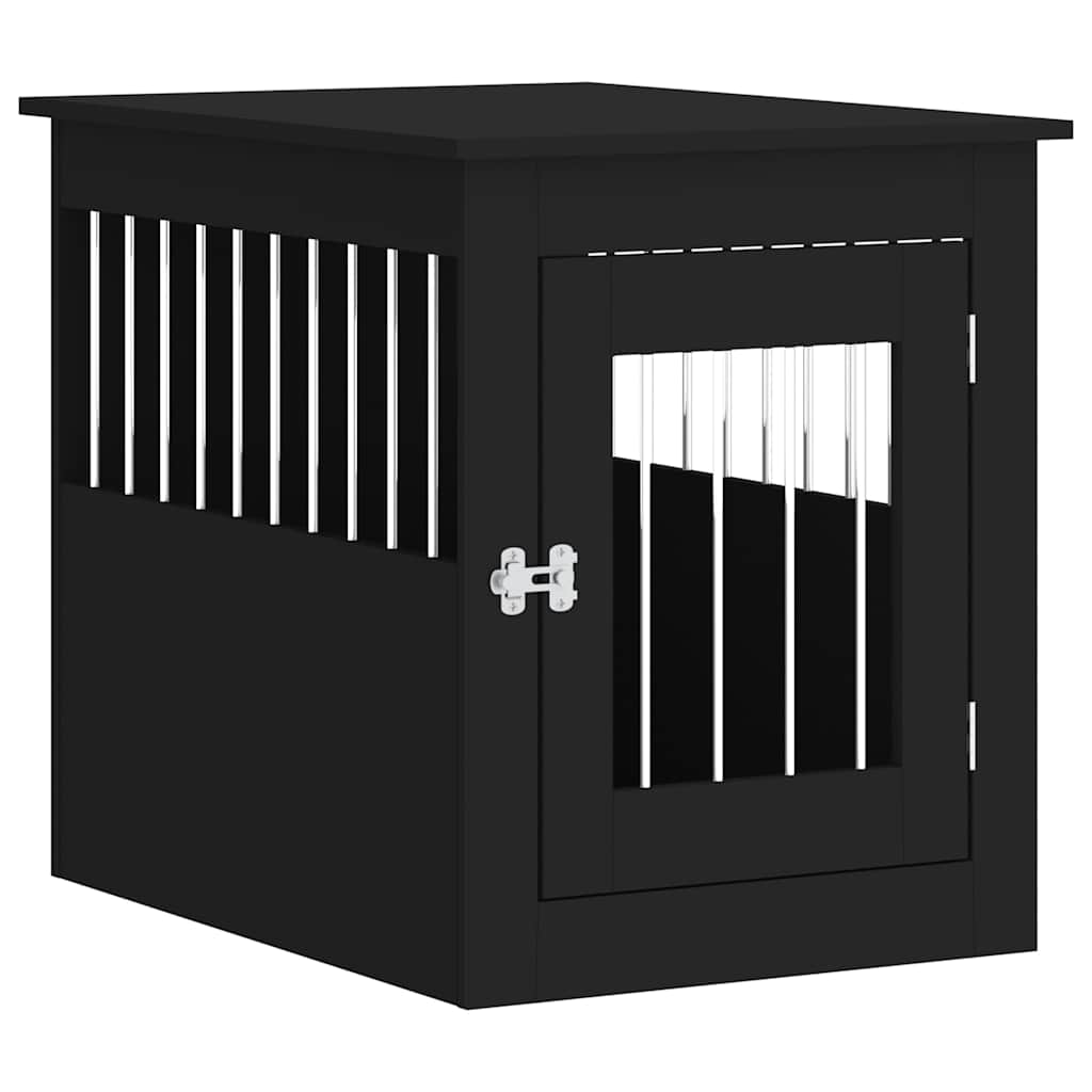 hundebur 55x75x65 cm konstrueret træ sort