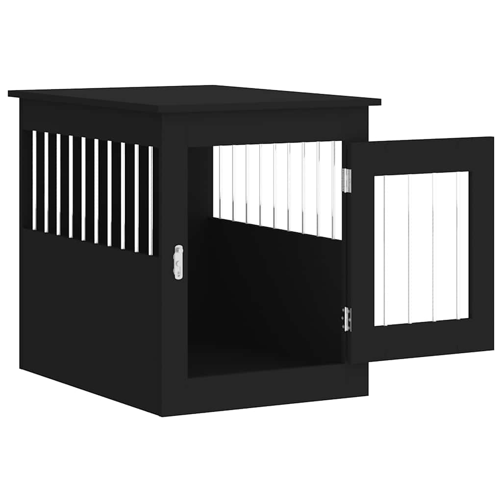 hundebur 55x75x65 cm konstrueret træ sort