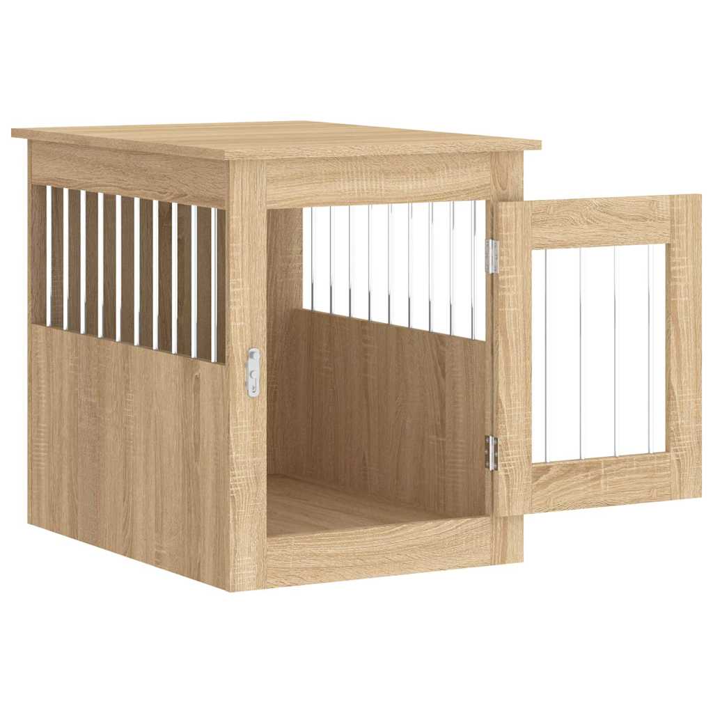 hundebur 55x75x65 cm konstrueret træ sonoma-eg