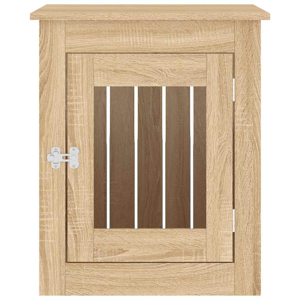 hundebur 55x75x65 cm konstrueret træ sonoma-eg
