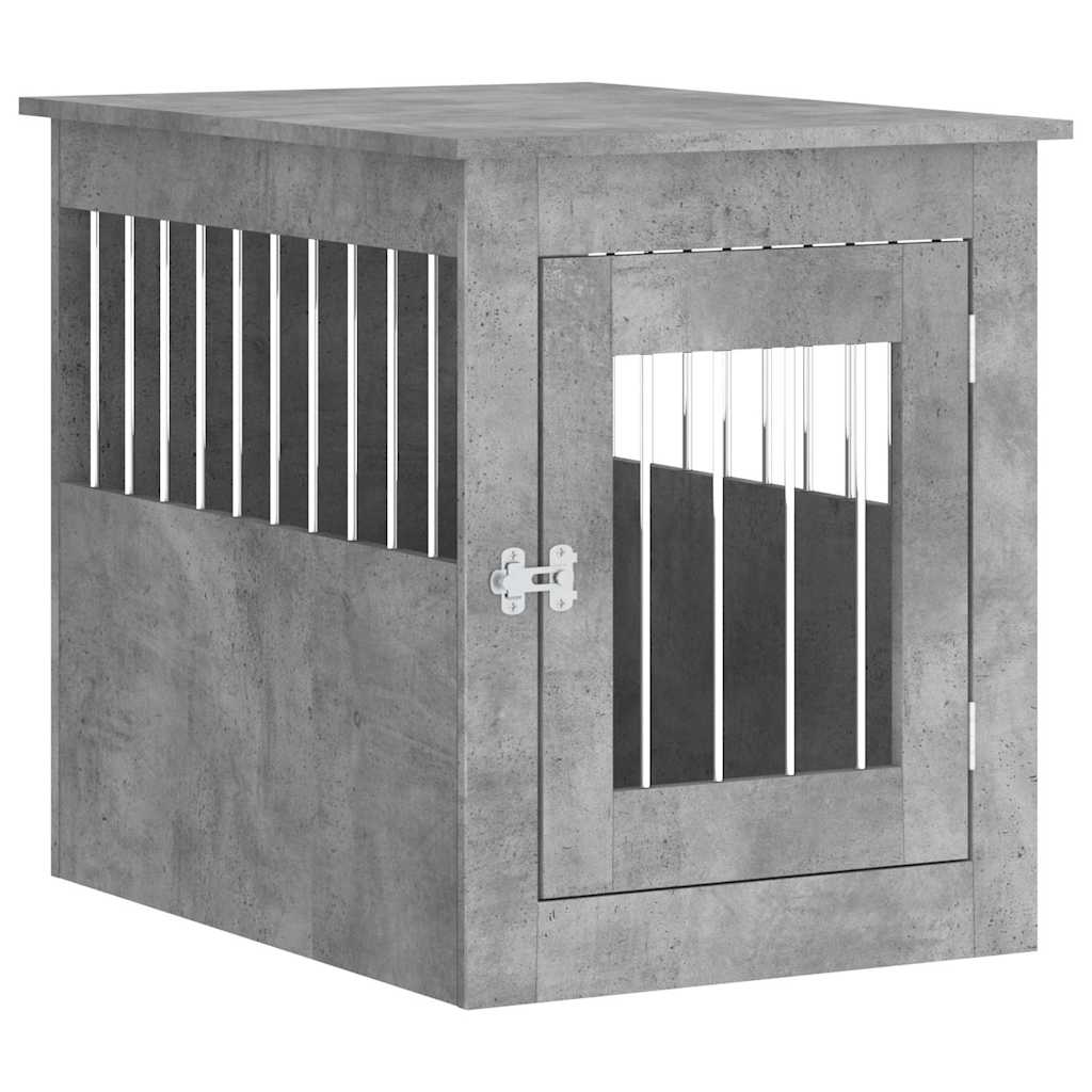 hundebur 55x75x65 cm konstrueret træ betongrå