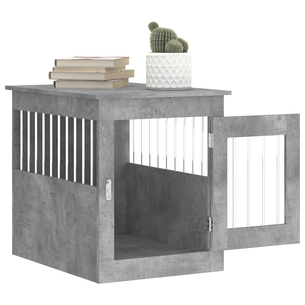 hundebur 55x75x65 cm konstrueret træ betongrå