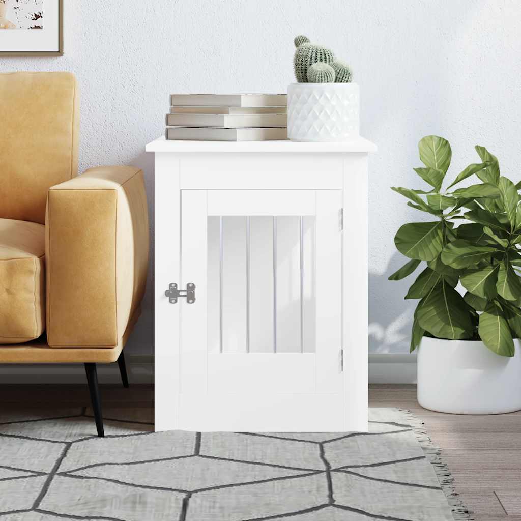 hundebur 55x80x68 cm konstrueret træ hvid
