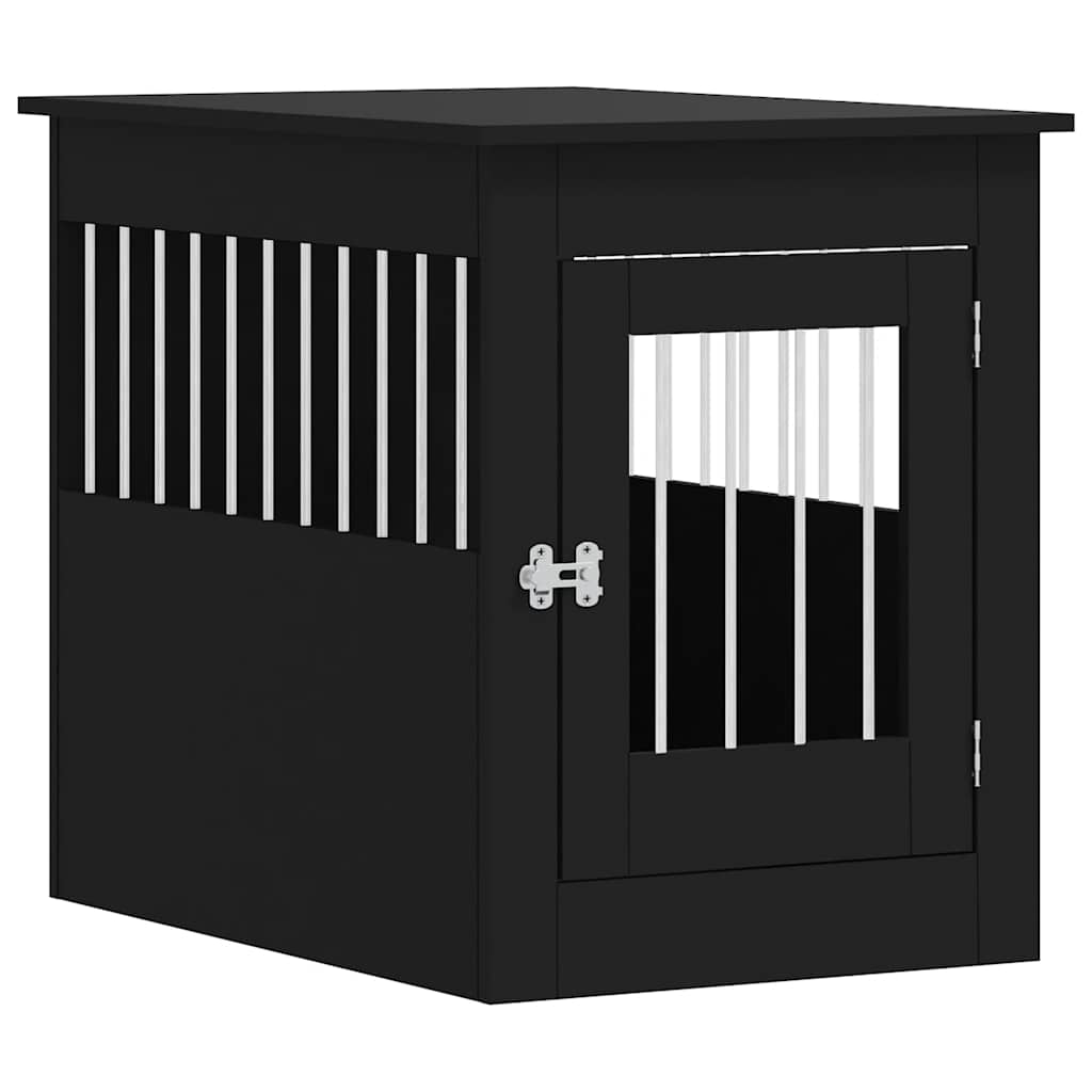 hundebur 55x80x68 cm konstrueret træ sort