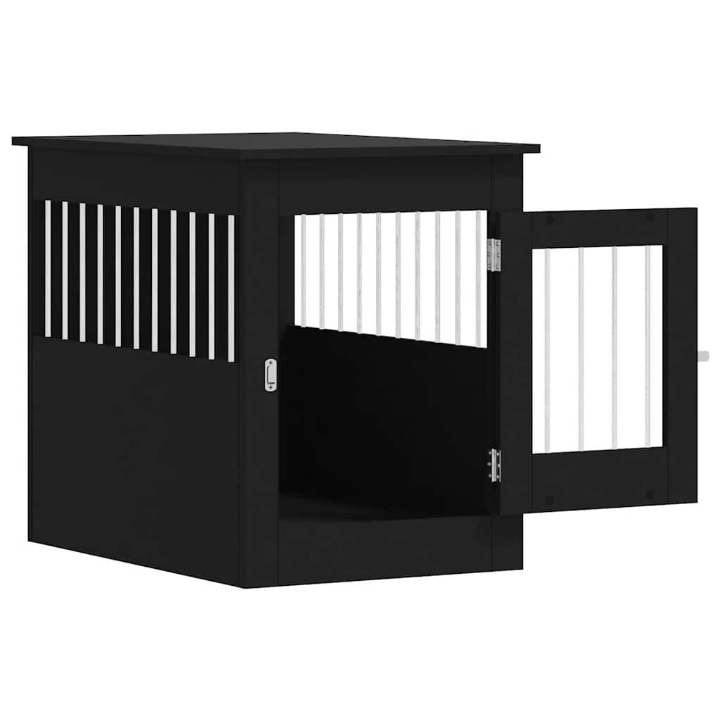 hundebur 55x80x68 cm konstrueret træ sort