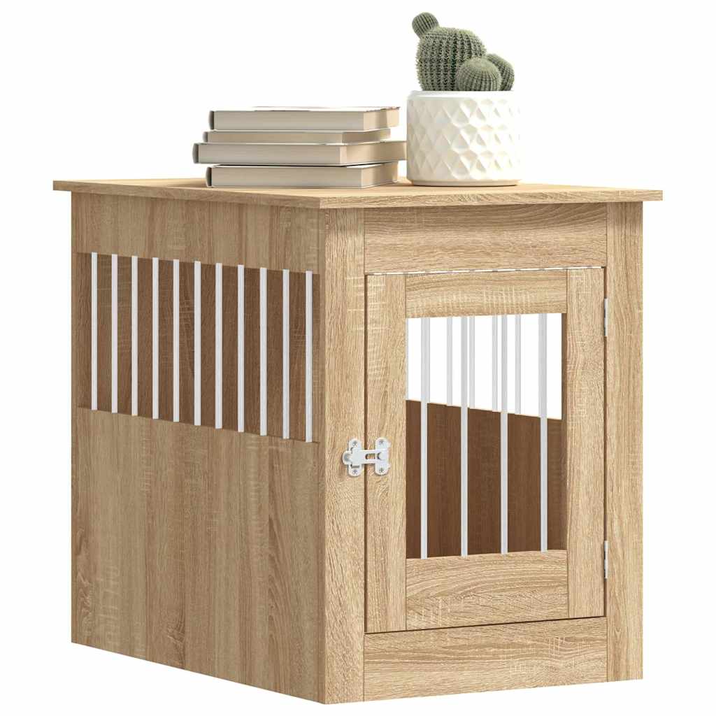 hundebur 55x80x68 cm konstrueret træ sonoma-eg