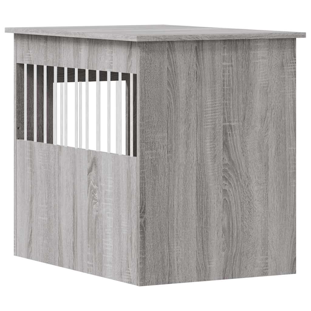 hundebur 55x80x68 cm konstrueret træ grå sonoma-eg
