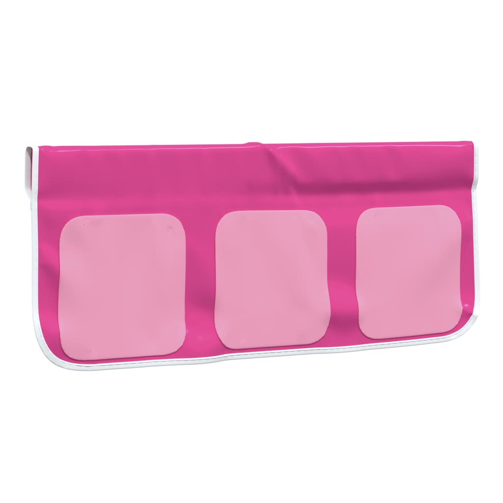 gardiner med tunnel til højseng polyester pink