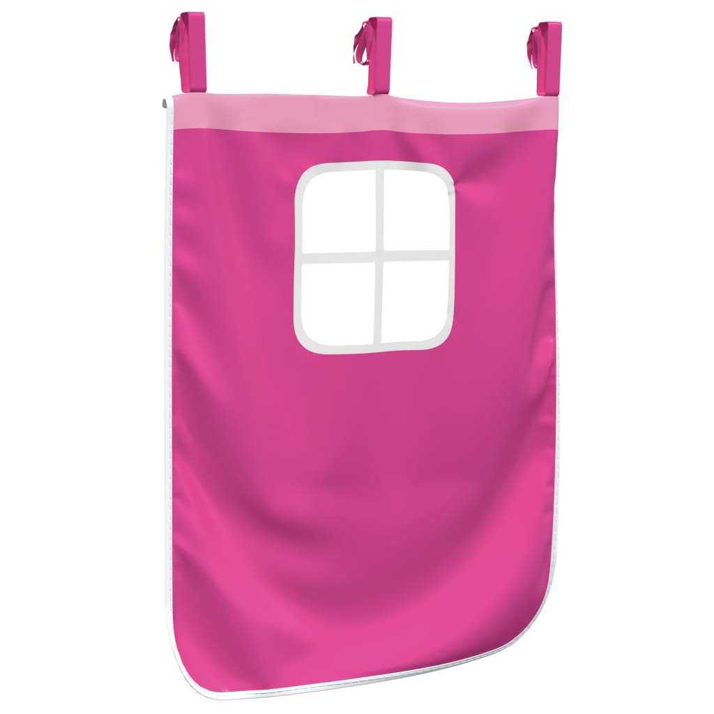 gardiner med tårn til højseng polyester pink