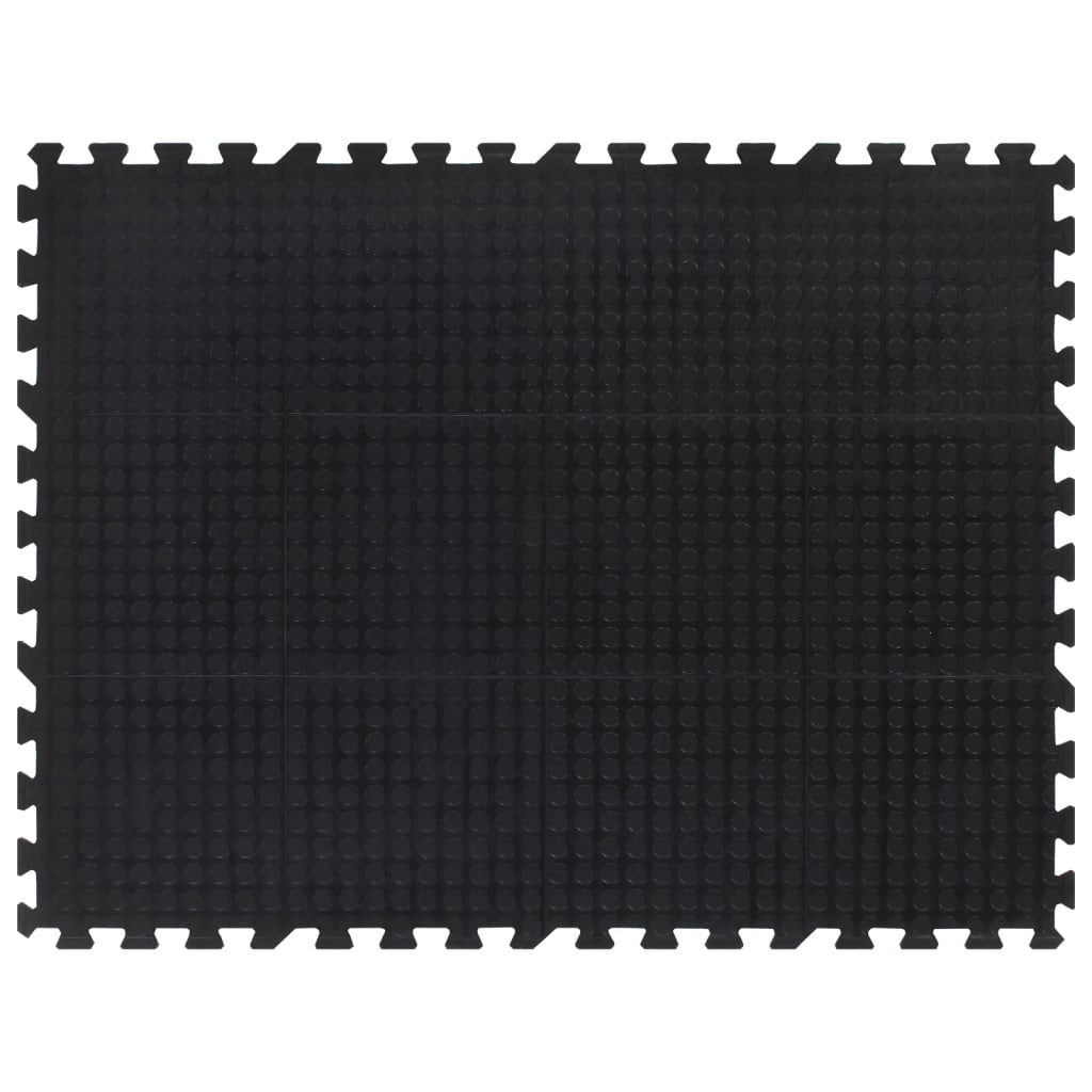 gulvmåtte 90x120 cm 12 mm gummi sort