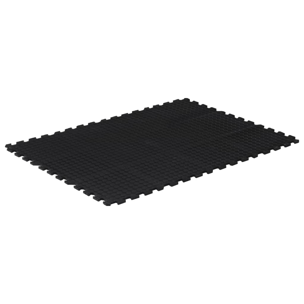 gulvmåtte 90x120 cm 12 mm gummi sort