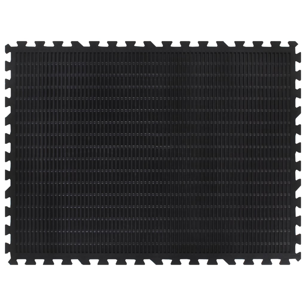 gulvmåtte 90x120 cm 12 mm gummi sort