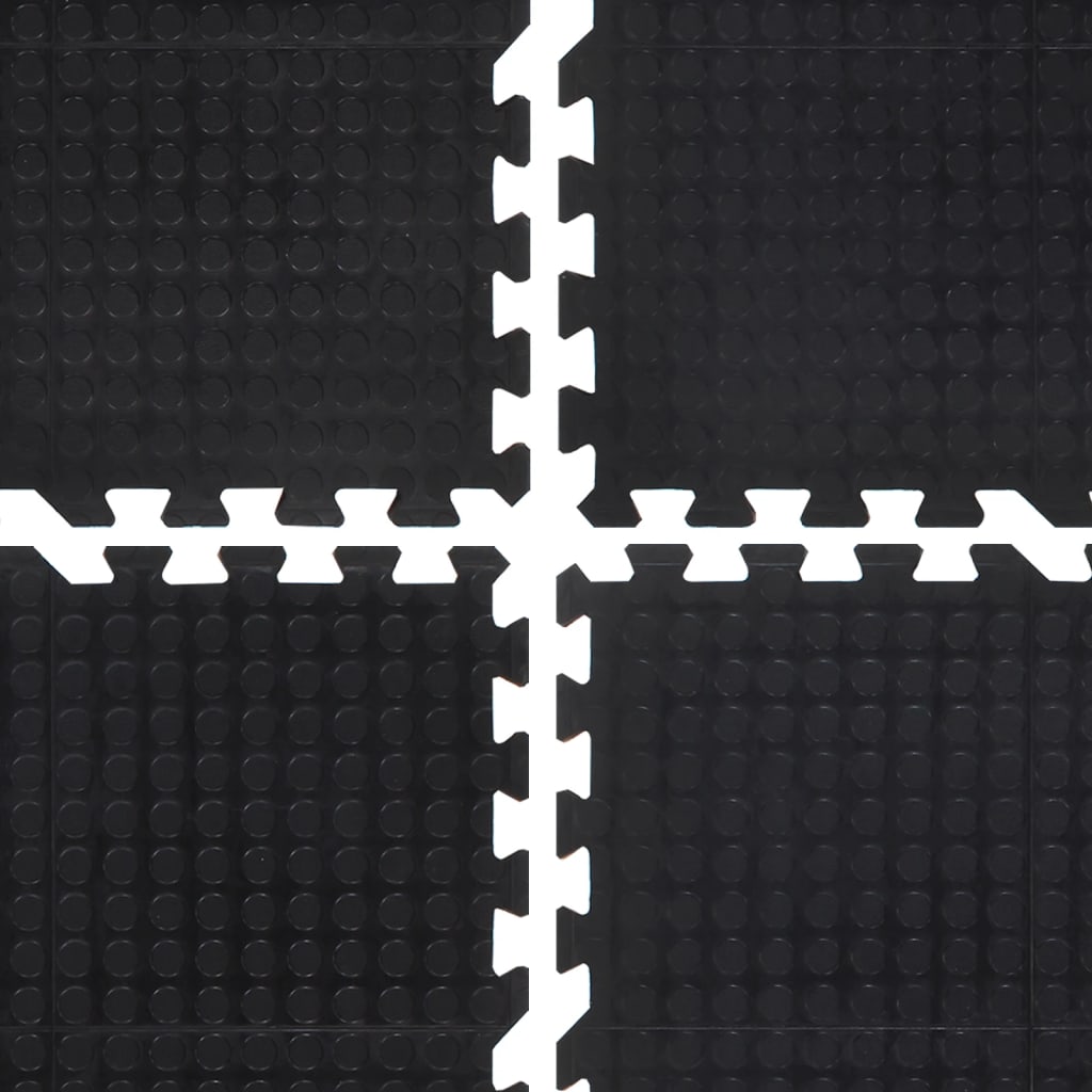 gulvmåtte 90x120 cm 12 mm gummi sort