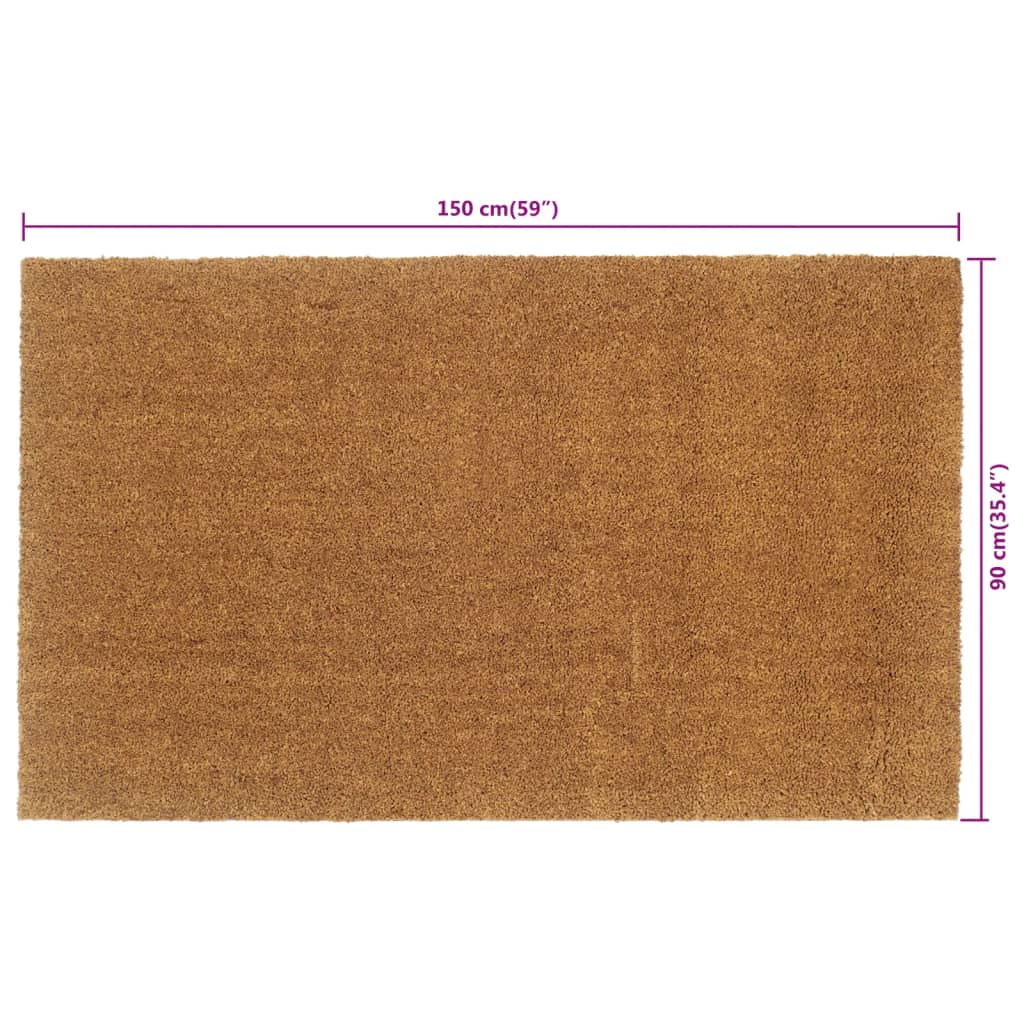 dørmåtte 90x150 cm tuftet coir naturfarvet
