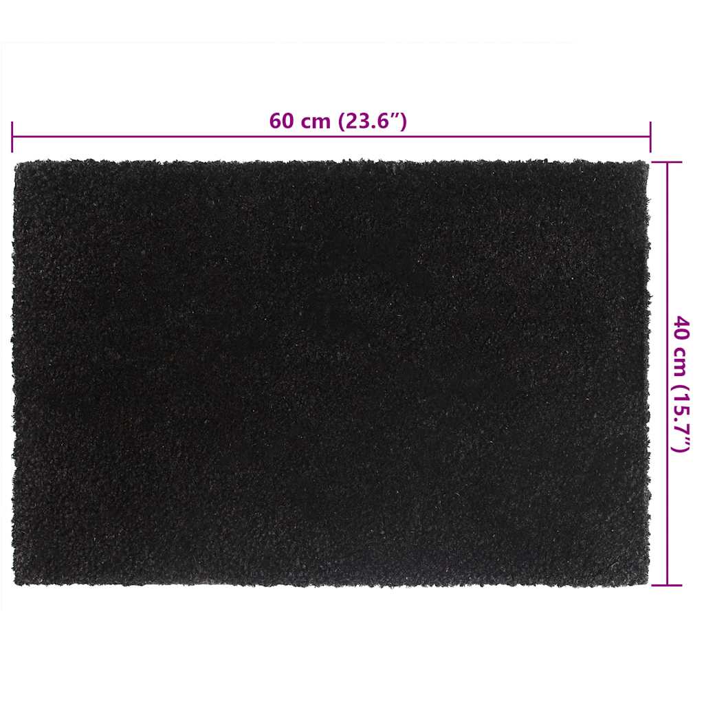 dørmåtte 40x60 cm tuftet coir sort