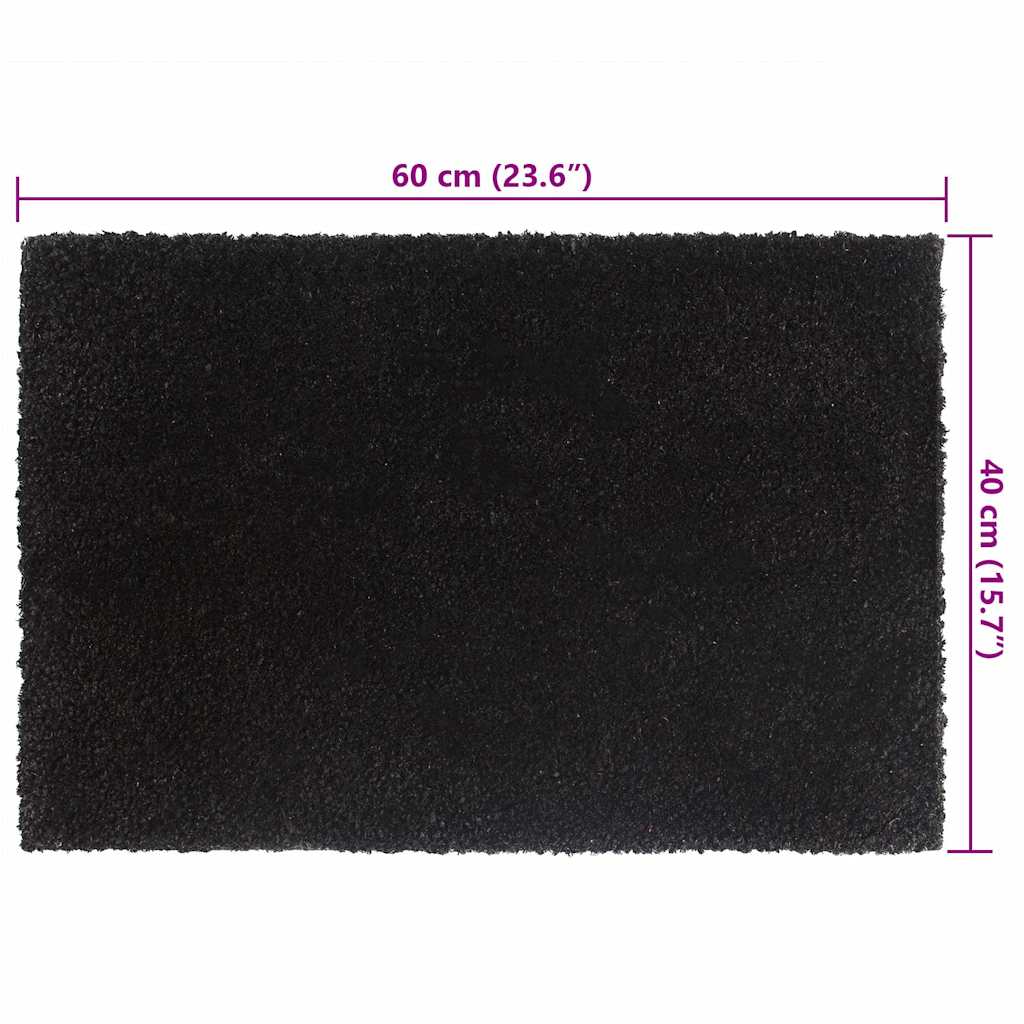 dørmåtter 2 stk. 40x60 cm tuftet coir sort