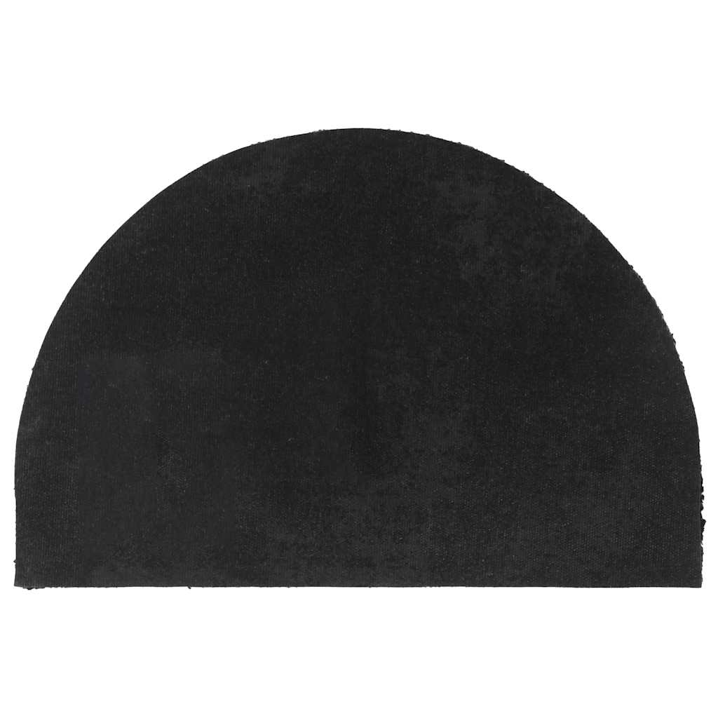 dørmåtte 40x60 cm halvrund tuftet coir sort