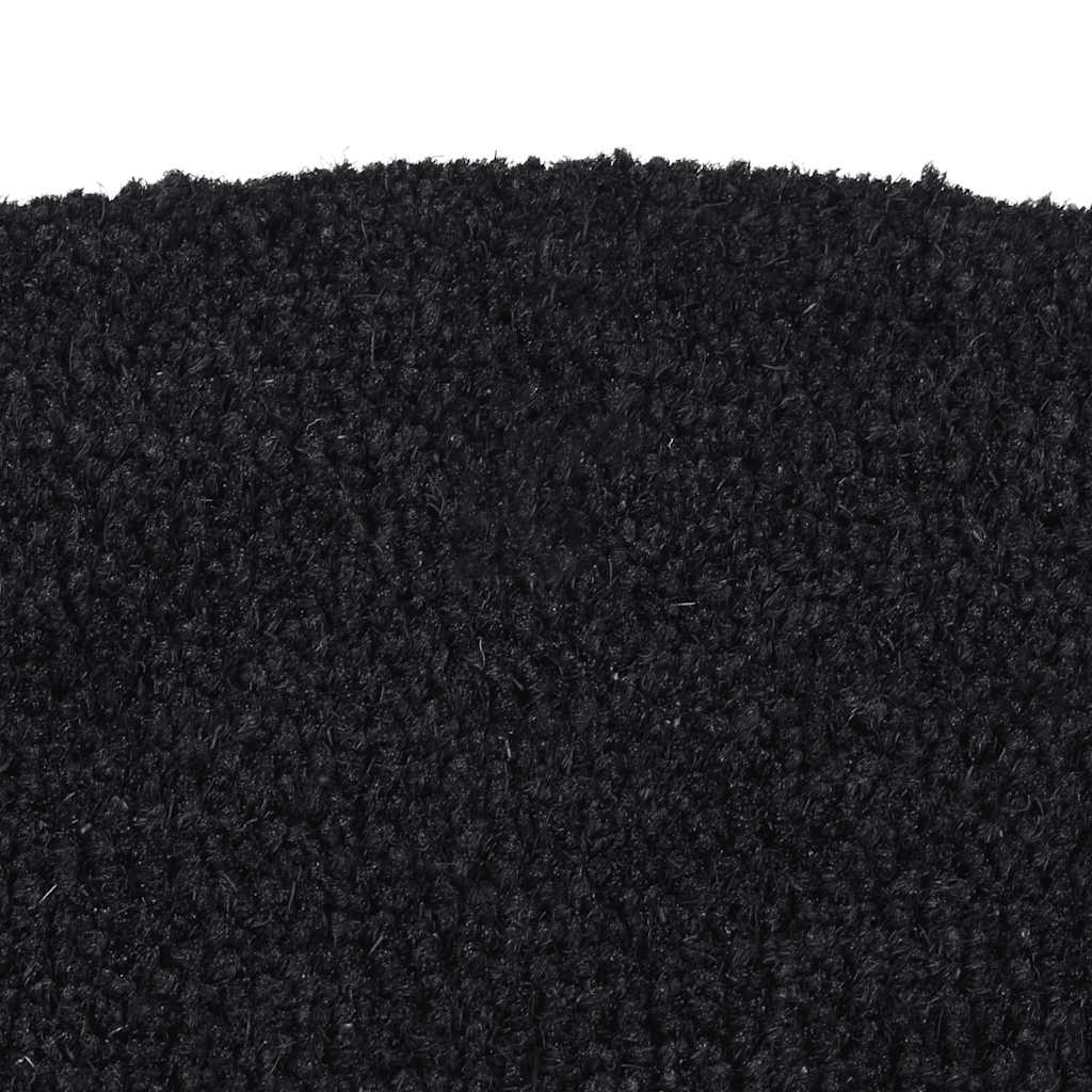 dørmåtte 40x60 cm halvrund tuftet coir sort