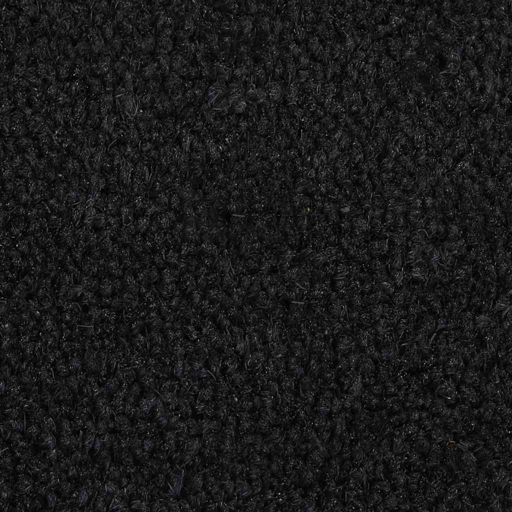 dørmåtte 40x60 cm halvrund tuftet coir sort