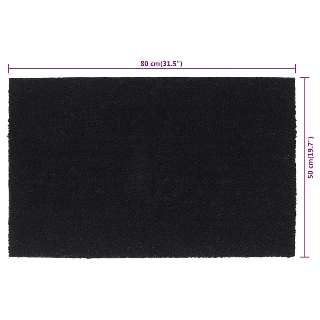 dørmåtte 50x80 cm tuftet coir sort