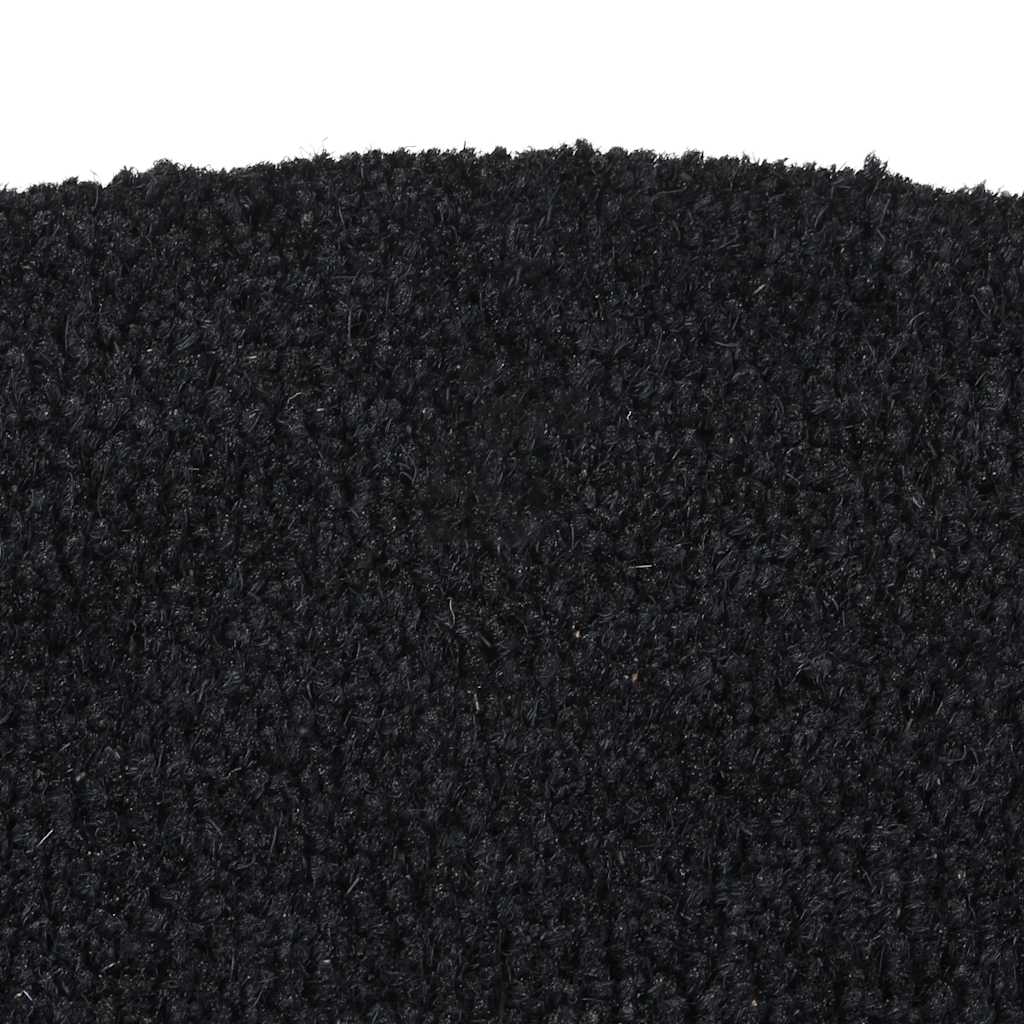 dørmåtte 50x80 cm halvrund tuftet coir sort