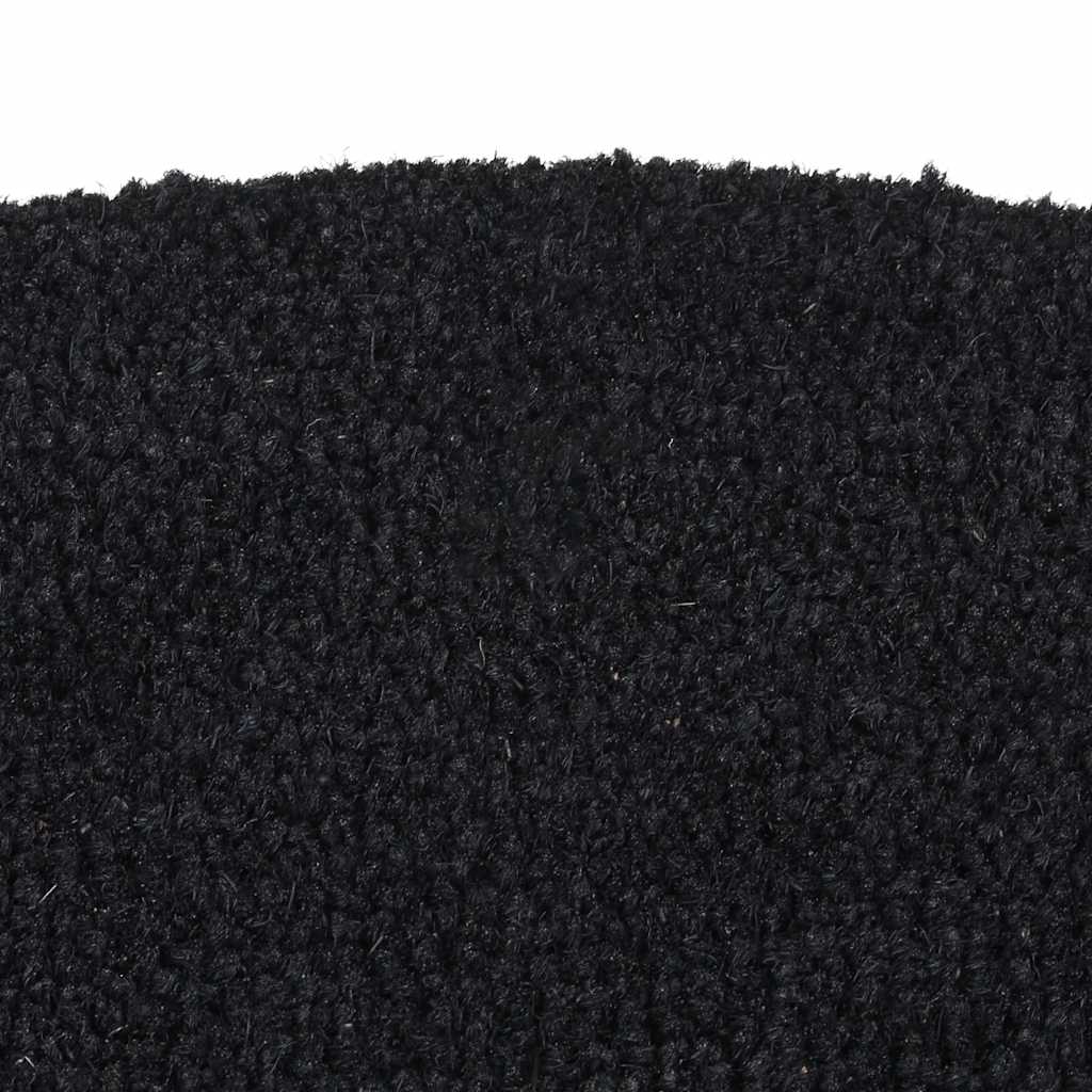 dørmåtte 60x90 cm halvrund tuftet coir sort