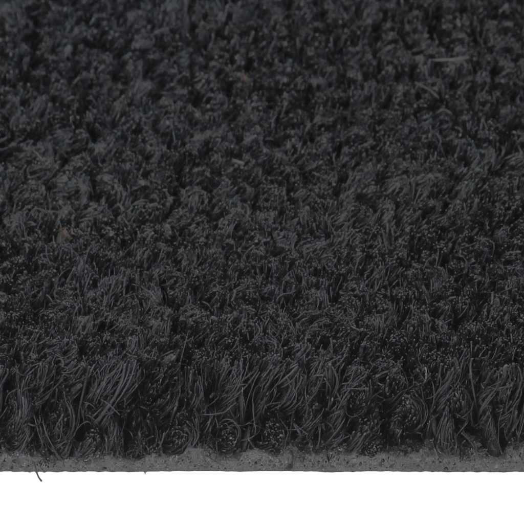 dørmåtte 60x90 cm halvrund tuftet coir sort