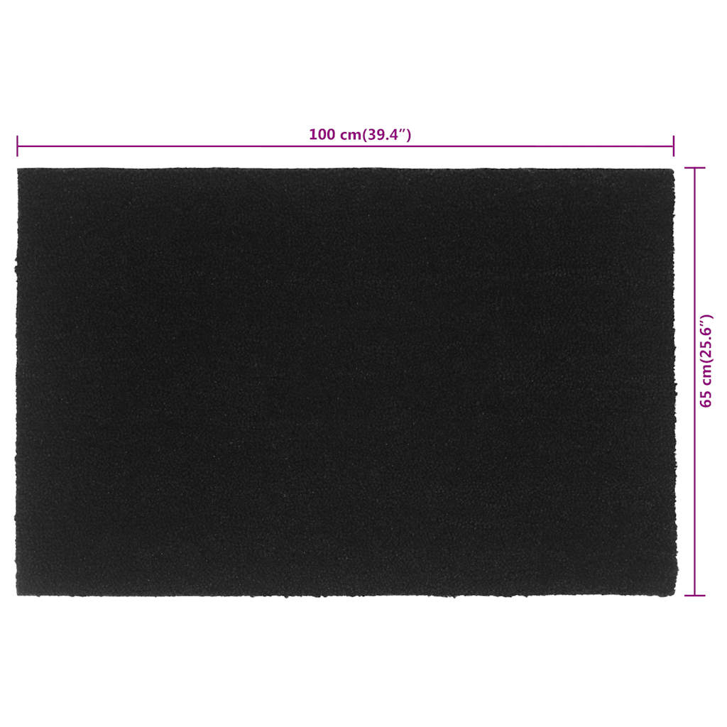 dørmåtte 65x100 cm tuftet coir sort