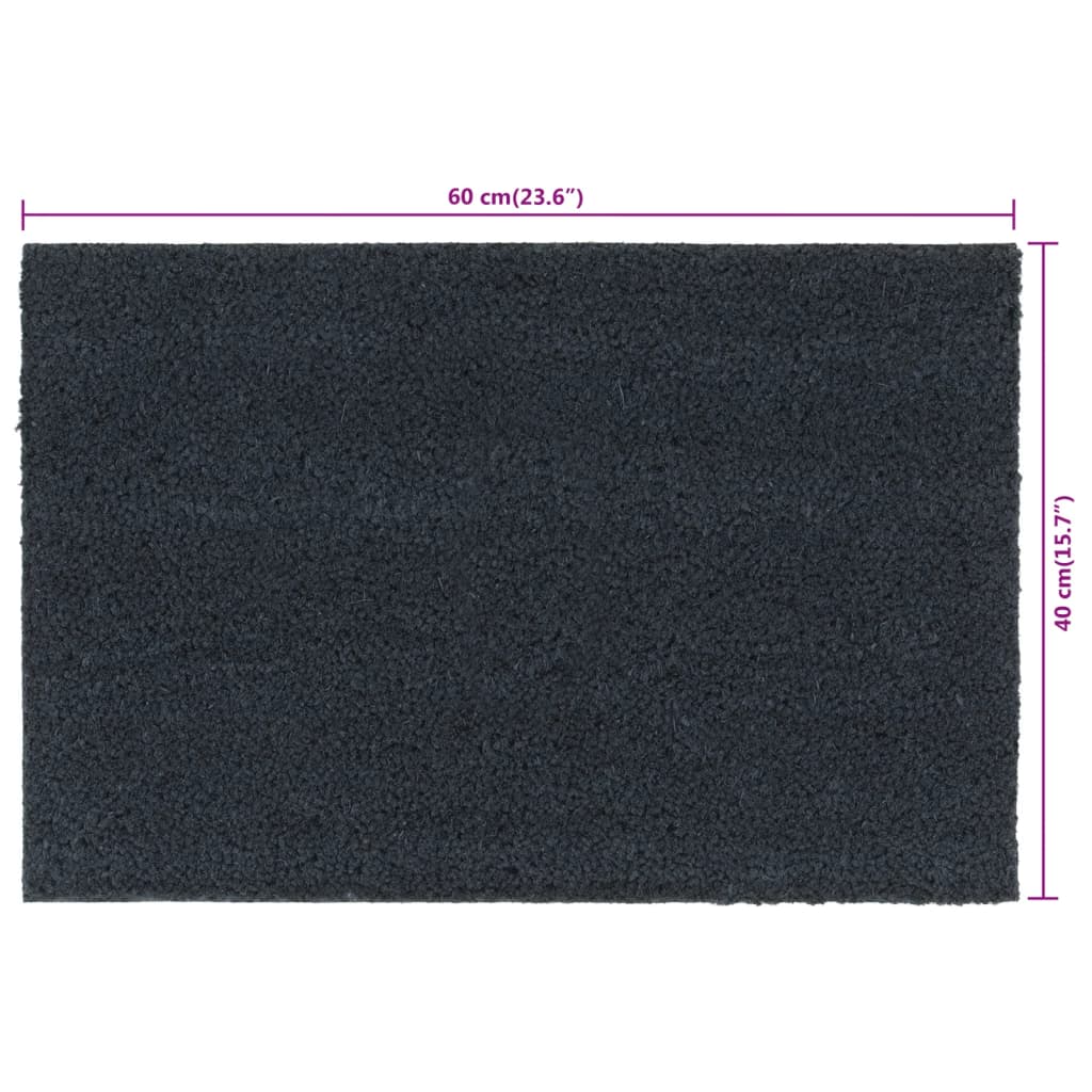 dørmåtter 5 stk. 40x60 cm tuftet coir mørkegrå