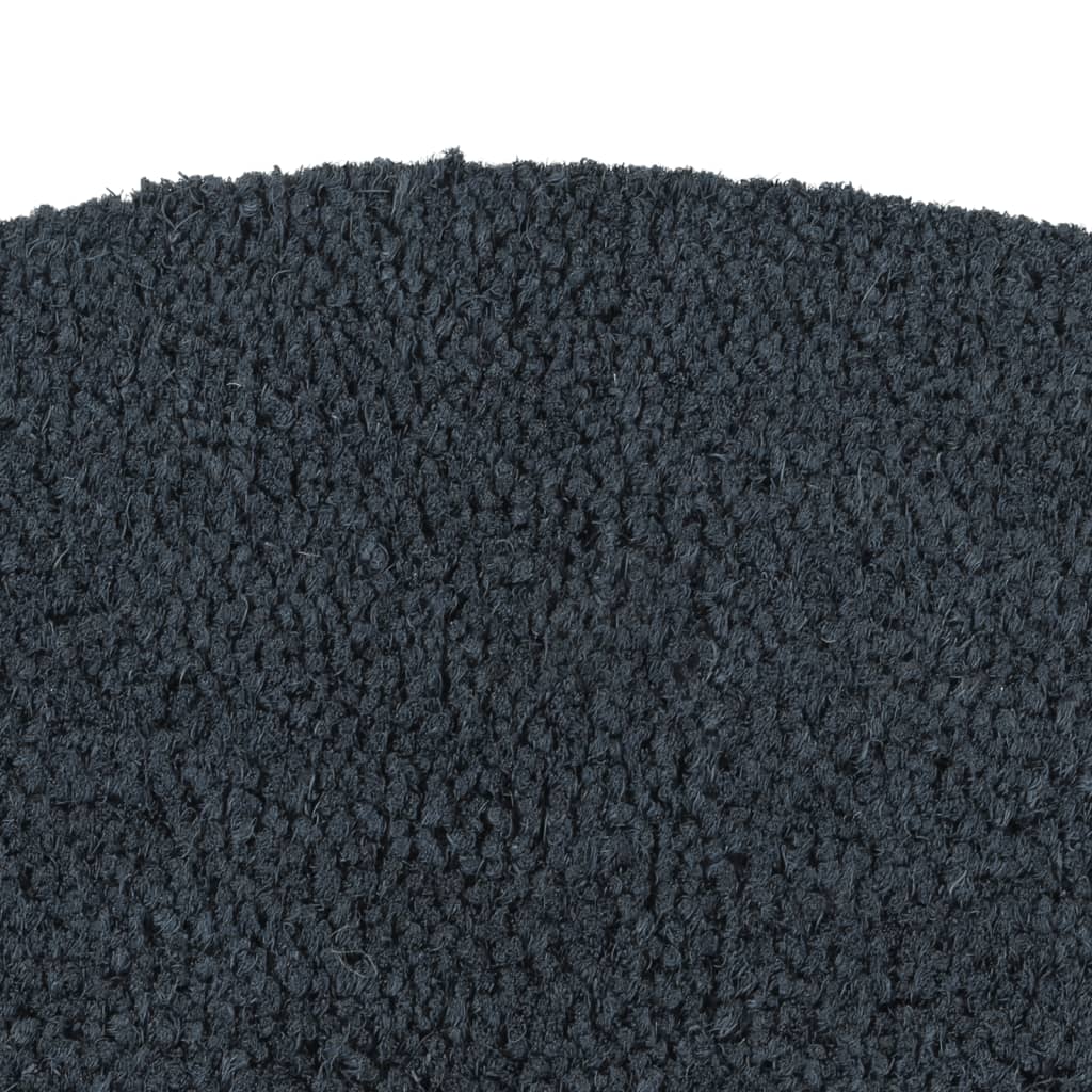 dørmåtte 40x60 cm halvrund tuftet coir mørkegrå