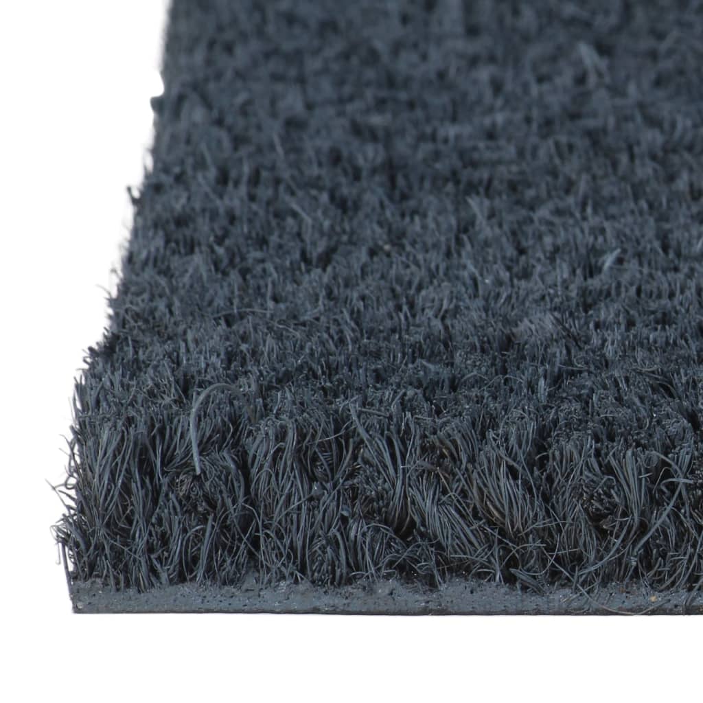 dørmåtte 60x90 cm halvrund tuftet coir mørkegrå