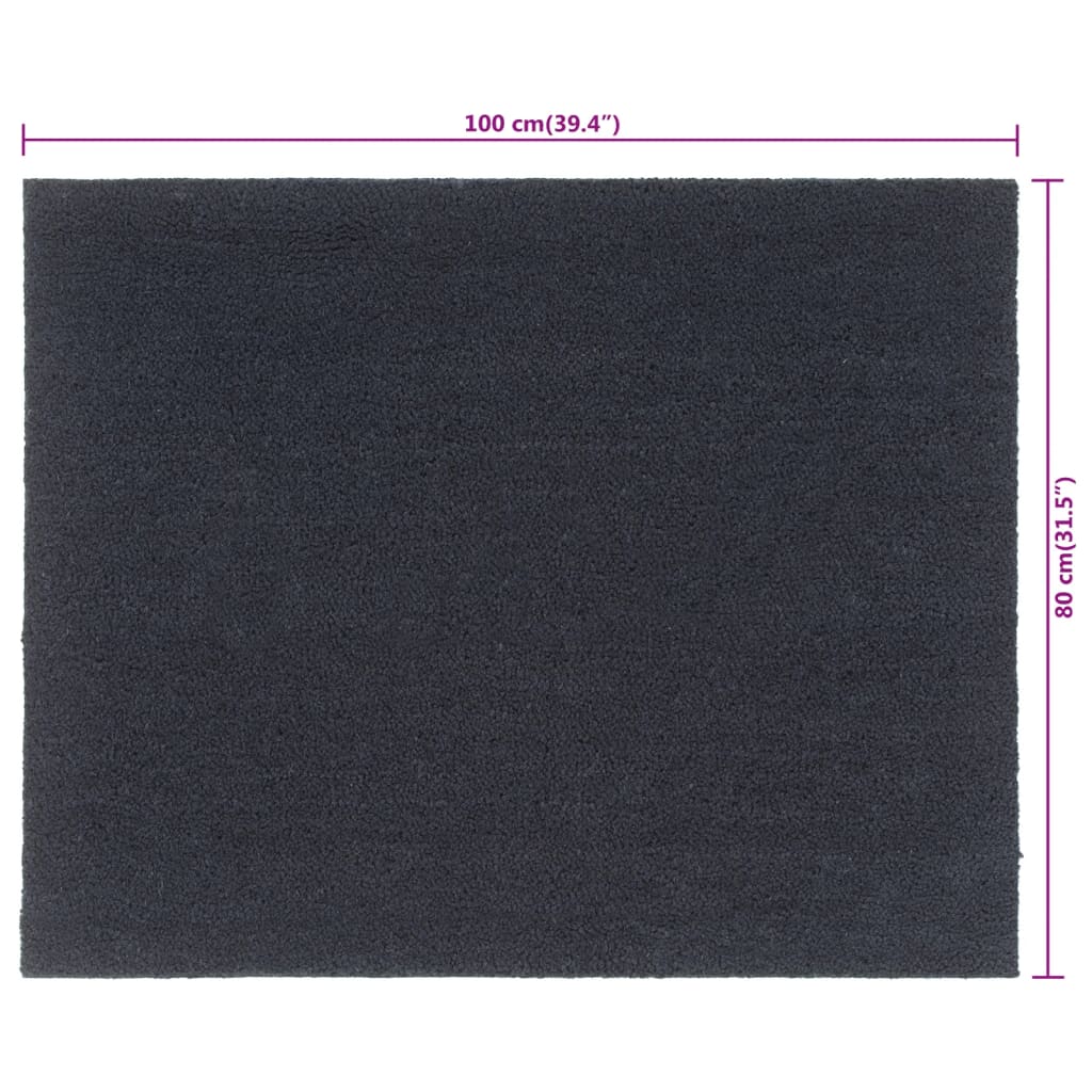 dørmåtte 80x100 cm tuftet coir mørkegrå