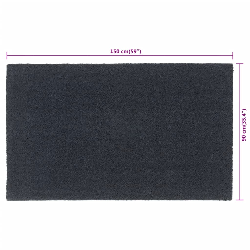 dørmåtte 90x150 cm tuftet coir mørkegrå