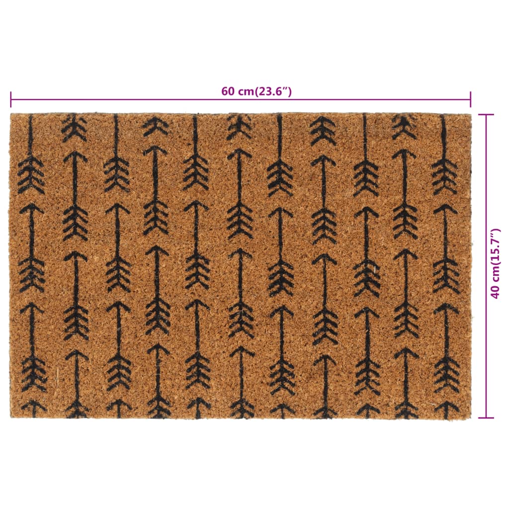 dørmåtte 40x60 cm tuftet coir naturfarvet