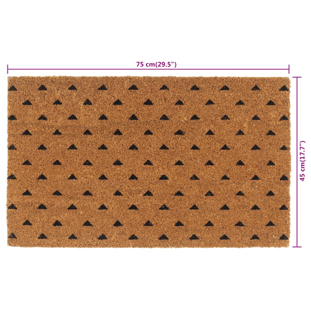 dørmåtte 45x75 cm tuftet coir naturfarvet