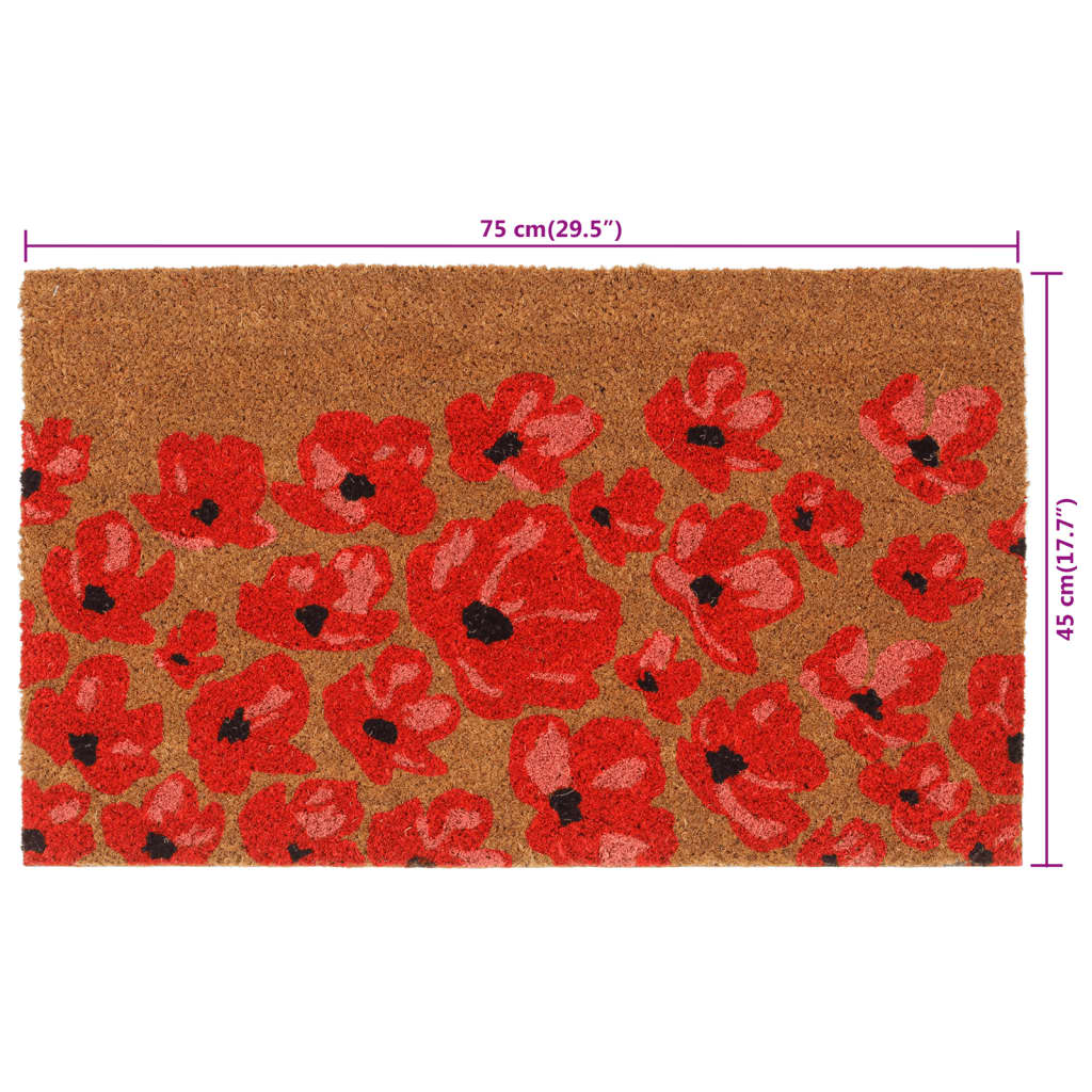 dørmåtte 45x75 cm tuftet coir naturfarvet