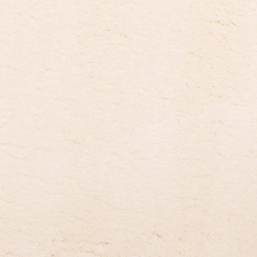 gulvtæppe HUARTE 80x150 cm kort luv og vaskbart beige