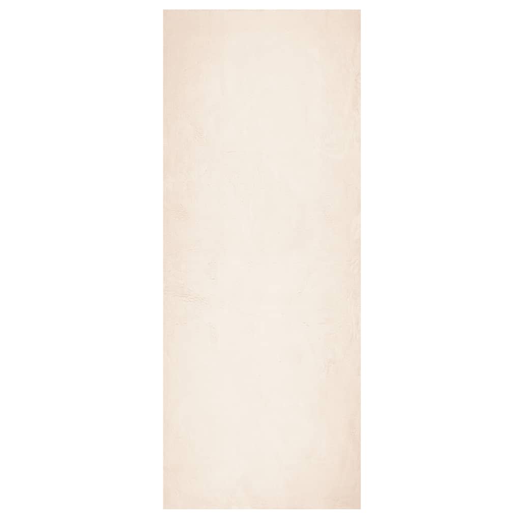 gulvtæppe HUARTE 80x200 cm kort luv og vaskbart beige