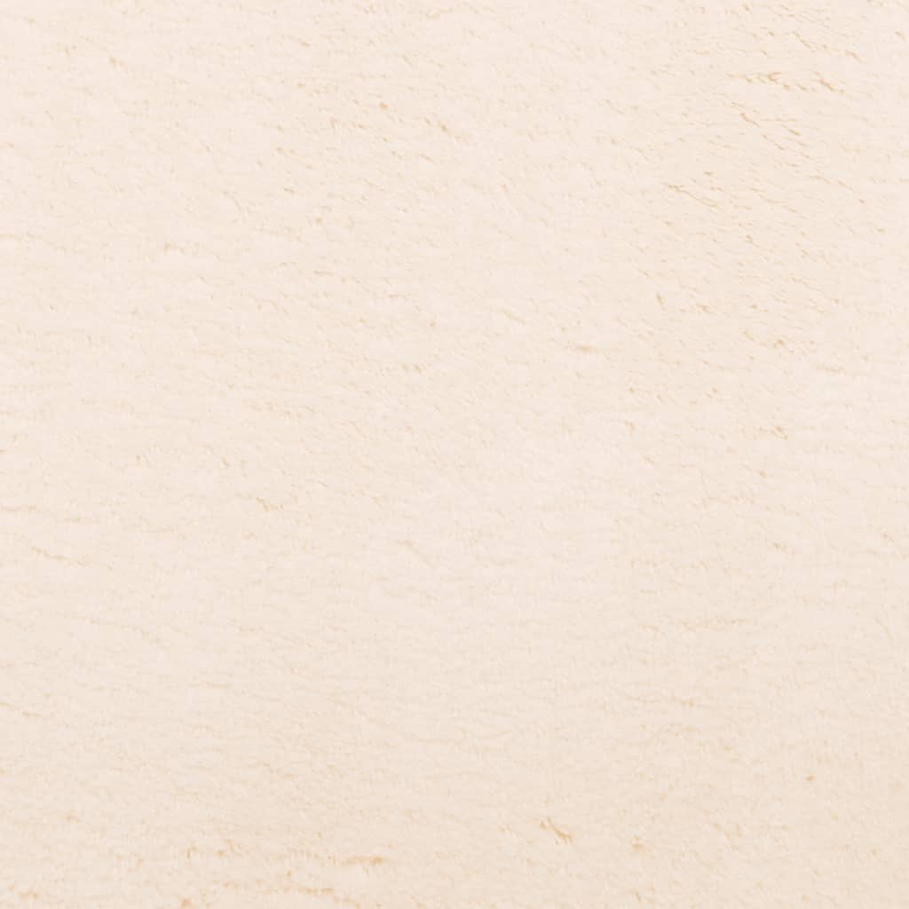 gulvtæppe HUARTE 80x200 cm kort luv og vaskbart beige