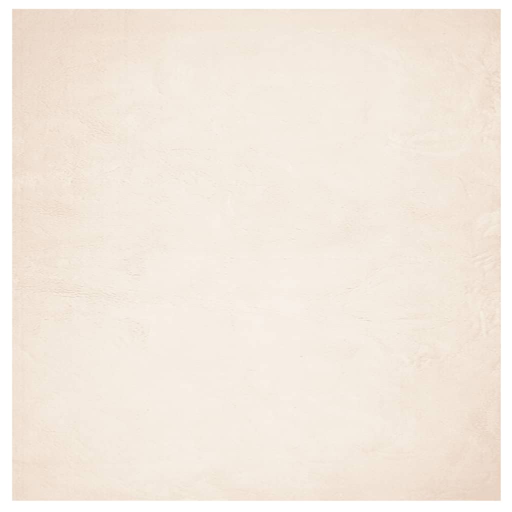 gulvtæppe HUARTE 120x120 cm kort luv og vaskbart beige