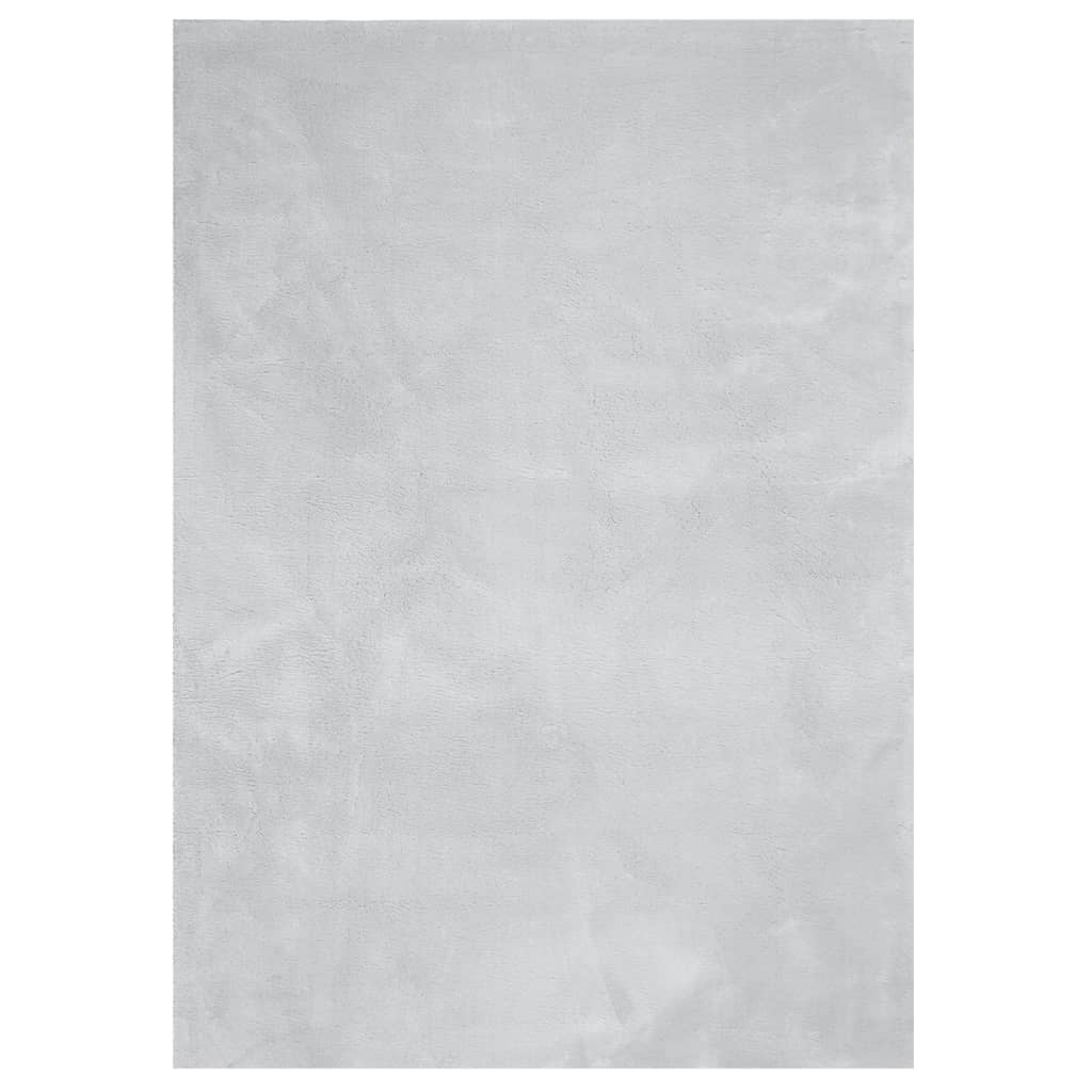 gulvtæppe HUARTE 200x280 cm kort luv og vaskbart grå