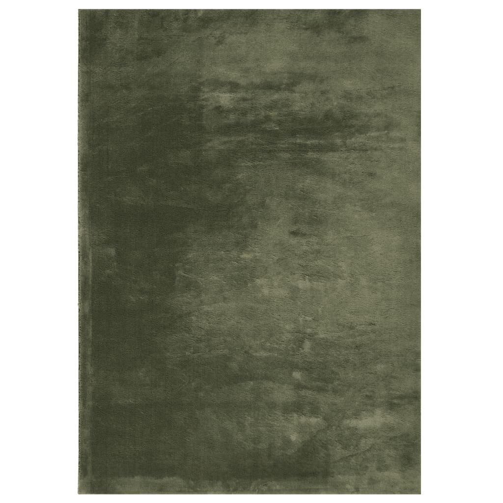 gulvtæppe HUARTE 120x170 cm kort luv og vaskbart skovgrøn