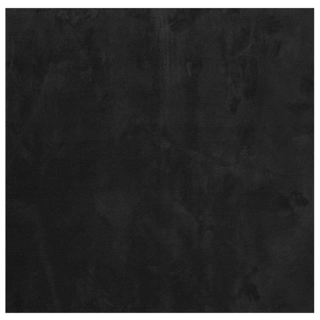 gulvtæppe HUARTE 200x200 cm kort luv og vaskbart sort